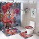 thumbnail image 1 of Calabozos y dragones-theme 4-Piece Shower Curtain Set with Rugs, Waterproof Bathroom Decor Set Includes Bath Mat, U-Shaped Rug, Toilet Lid Cover and Curtain with Hooks, 1 of 6