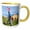 Yellow/White, variant on 3drose, Denmark, Jutland, Skagen, Anchor in a Field, 11oz Two-tone Red Mug