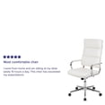 thumbnail image 2 of High Back White LeatherSoft Contemporary Panel Executive Swivel Office Chair, 2 of 9
