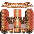 thumbnail image 3 of Juego de vajilla desechable para fiesta de Halloween, platos de papel de bruja de calabaza, vasos, servilletas, pajitas, recuerdo para niños, decoración de fiesta de Halloween feliz, 3 of 4