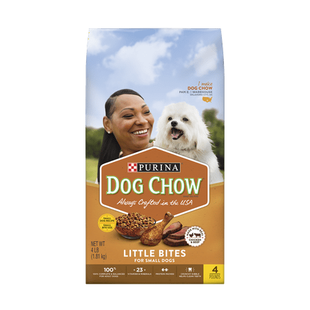Purina Dog Chow Little Bites Real Chicken & Beef Adult Dry Dog Food - 4 lb. Bag