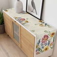 thumbnail image 4 of Colorful Flowers Table Runner - 60 Inch Long, Kitchen Dining Table Runner Dresser Scarves, Spring Botanical Wild Florals Herbs Farmhouse Decor for Coffee Tables Wedding Party Banquet, 4 of 8