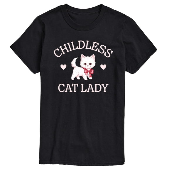 Instant Message - Childless Cat Lady Kitten Short Sleeve Graphic T-Shirt