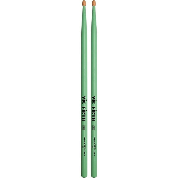 Vic Firth American Classic Seafoam Green Drum Sticks 5B Wood