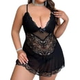 thumbnail image 1 of Zhuge Babydoll Lenceria Sexy para Mujer Talla XL Negro, Baby Doll Mujer Sexy con Encaje y Diseño Elástico, 1 of 5