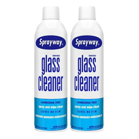 Sprayway Glass Cleaner, SW-050, Ammonia Free, 19 oz Can (2 Pack) C29