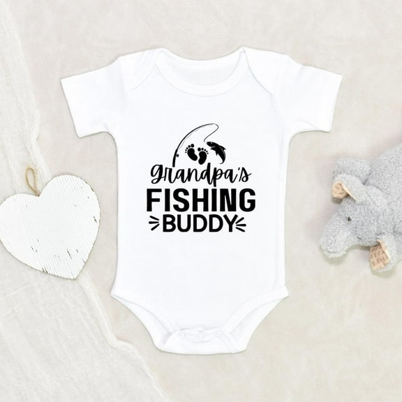 Newbabywishes - Cute Grandpa's Fishing Partner Baby Clothes for Boys and Girls - Newborn Clothes