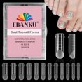 thumbnail image 1 of shiyou-Toe Dual Nail Forms for Poly Gel Toenail Extension, Long Square Toe Nail Tips Polygel Toenail Kit for Pedi Nail Extension, Reusable Nail Tips Mold, 120Pcs 12 Sizes, 1 of 4
