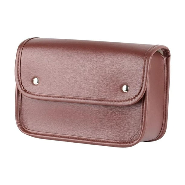 Bolsa para herramientas laterales de moto, de piel sintética, resistente a la abrasión, para scooter Marrón