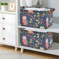 thumbnail image 6 of Ryvnso Cute Owls on Branch Storage Bins Large Basket Foldable Cube Toys Organizer with Handles 1 PC, 6 of 7