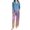 Light Blue, variant on MEICHEN Pajamas for Women Set Satin Pajama Set for Women Button Down Long Sleeve Sleepwear Sets Nightwear 2 Piece Women's Sleepwear