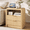 Oak, variant on Easoger Fluted Nightstand with Charging Station, 19.7" Wide Bedside Table with USB & Type-C Ports, 2 Drawers & Open Shelf, Curved Oak End Table for Bedroom