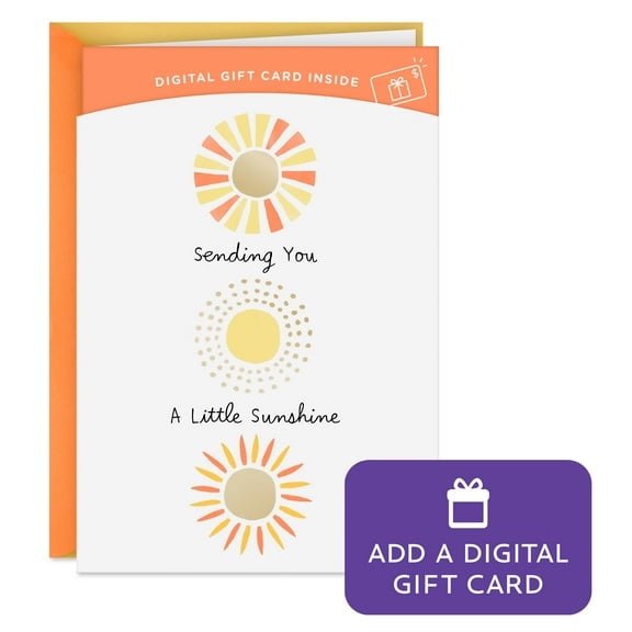 Hallmark Gift Card Greeting Encouragement Card (Sending You a Little Sunshine)