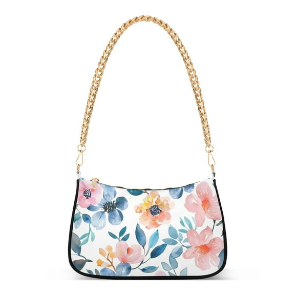 Leaves Or FlowersWomen Small Shoulder Bag Crossbody Tote Hobo Bags Purse Clutch Handbags with Chain Strap for Women