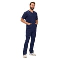 thumbnail image 6 of M&M SCRUBS Men's Scrub Set – Stretch V-Neck Multi-Pocket Mens Medical Uniform Scrubs Top & Cargo Pants (True Navy Blue, Large), 6 of 7