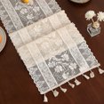 thumbnail image 5 of White Lace Table Runner ,11.8"x70.8" Embroidered Polyester Wildflower Decor for Dining, Bedroom, Kitchen, and Wedding Parties, 5 of 9