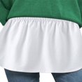 thumbnail image 4 of Jupe Mini Ajustable pour Femmes, Demi-Longueur, Ourlet, Demi-Slips, Faux Hauts Noirs à Rayures Verticales L, 4 of 4
