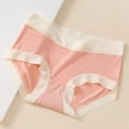 thumbnail image 2 of Ashirexll Maternity Underwear High Waist Plus Size Soft Traceless Breathable Comfortable Solid Color Pregnancy Maternity Seamless Underwear for Women Pink 3XL, 2 of 6