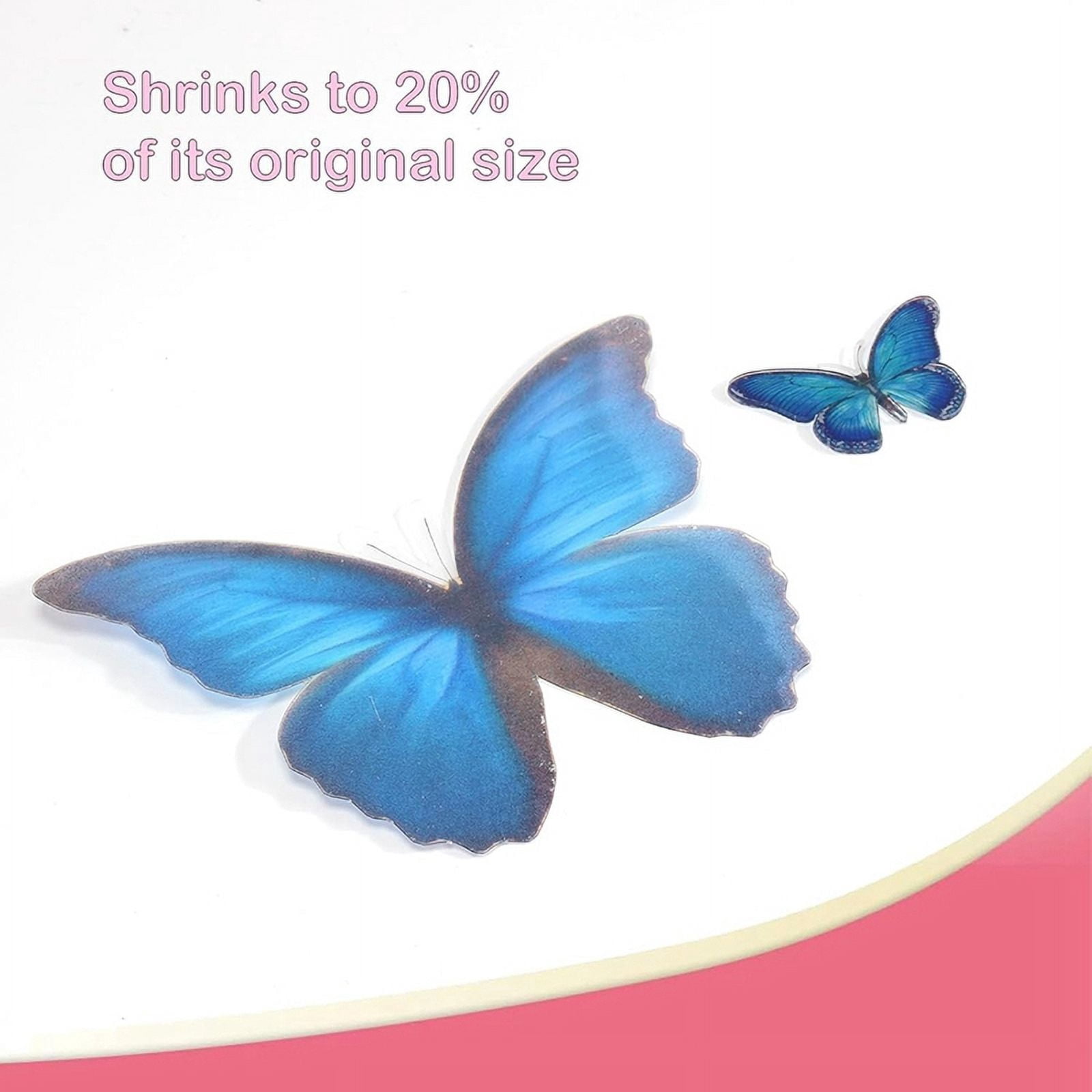 Printable Shrink Dink Sheets,Semi-Transparent Shrinky Films Papers for Inkjet Printer,Printable Shrinky Plastic,24Sheets