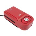 thumbnail image 4 of Minimáquina para hacer gofres 2 en 1, color rojo, bonita máquina para hacer sándwiches con placa antiadherente extraíble que se calienta en 3 minutos para el desayuno y el almuerzo, enchufe austr, 4 of 10