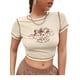 thumbnail image 1 of TRKIYQC Y2k, camiseta de verano para mujer, camisetas con estampado de pequeño ángel, camisetas de manga corta con cuello redondo y puntadas en contraste, Tops cortos para mujer, ropa de calle TRKIYQC  perder, 1 of 7