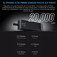 thumbnail image 4 of Mr. Gadgets Power Bank 20,000mah 45w Turbo Power Ultra Compacto, Carga Super Rapida, Portatil, Usb-c, Con Indicador Led, Ligera, Permitida En Vuelos, Color Negro., 4 of 11