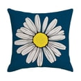 thumbnail image 2 of Yoyauz Navy Blue Pillow Covers 18X18 Inch White Floral Daisy Geometry Decorative Couch Pillow Cases Spring Summer Flower Throw Pillows Farmhouse Home Decor for Room Porch Patio Couch Outdoor, 2 of 5