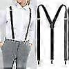 thumbnail image 2 of Men Suspender Adjustable Sturdy Construction Elastic Fiber Anti-fade Unisex Solid Suspender For Wedding, 2 of 4