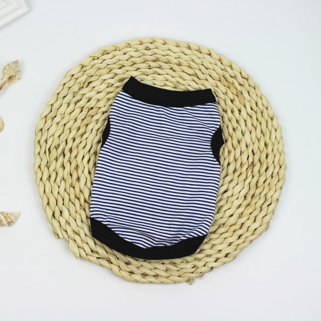 Ropa para Perros de Verano Transpirable y fresca Chaleco a Rayas onlyliua