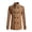 Khaki, variant on Men's Woolen Coat with Stand Collar - Long Sleeve Windbreaker Outwear