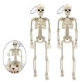 thumbnail image 1 of TETOU 2 Pcs Squelettes d'Halloween Corps Entier Réalistes Faux Squelette Humain Crâne Décoration d'Halloween, 1 of 6