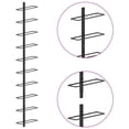 thumbnail image 3 of vidaXL Wall-mounted Wine Rack for 10 Bottles Black Metal, 3 of 4