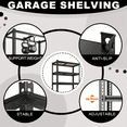 thumbnail image 3 of Garage Shelving Storage Shelves 5-Tier,  Capacityheavy Duty Adjustable Storage Shelve for Closet, Pantry & Garage Organization, Easyassembly Reguired, Garage Storage, Black, Utility Shelves, 3 of 4