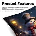 thumbnail image 2 of Snowman Covers Set of 2 - Available in 16x16, 18x18, 20x20 Inches with Unique Patterns - for Home Decor, Throw Pillow Inserts, Pillow Inserts, Bed Pillow - Ideal for All Occasions!, 2 of 6