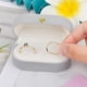thumbnail image 4 of Caja para anillos, elegante caja para anillos, estuche para anillos de boda, joyero para niñas, caja para anillos de terciopelo, organizador de joyas para compromiso, boda y almacenamiento de anillos, 4 of 5