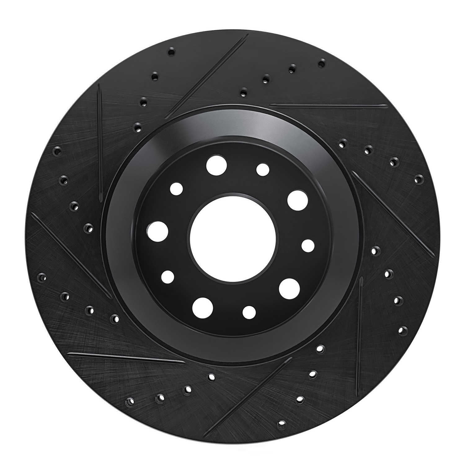 Dynamic Friction Company 633-42038R DFC Brake Rotor - Drilled And Slotted - Black