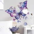 thumbnail image 4 of Wall Decor Clearance Purple Butterfly Flower Wall Sticker Removable Peel & Stick Suitable for Living Room Bedroom Decorative Wall Decoration Wall Landscaping Decorative Wall Stickers Purple, 4 of 7