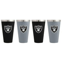 Las Vegas Raiders 4-Pack Matte Color Stainless Steel Pint Glass Set