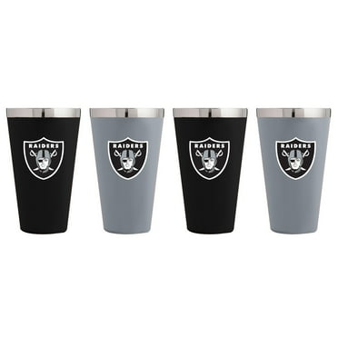 Las Vegas Raiders 4-Pack Matte Color Stainless Steel Pint Glass Set