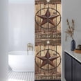 thumbnail image 3 of Rustic Country Window Privacy Film, Western Stars Brown Texture Wooden Print Static Cling UV Sun Blocking Heat Control Window Tint, Non-Adhesive One Way Windows Privacy Cover 17.7''x78.7'', 3 of 7