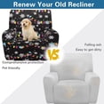 thumbnail image 4 of Garronmavis Christmas Snowflake Lights Reclining Chair Cover Washable Lazyboy Recliner Covers Non Slip Couch Cover Protector with Storage Pocket Furniture Protector for Living Room, 4 of 7