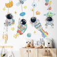 thumbnail image 2 of Pegatinas de pared de astronauta, planetas, espacio, arte DIY, vinilo, murales extraíbles, calcomanías de pared para dormitorio infantil, sala de juegos, 2 of 5