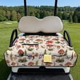 thumbnail image 2 of Psesaysky Golf Cart Seat Covers (With an extra handle) Seat Blanket, with 4 Front Pockets, Fits for EZGO, Yamaha, Club Car, Epic and Other 2 Person Seats, All Seasons (Mushroom Flower), 2 of 8