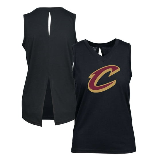 Women's Levelwear Black Cleveland Cavaliers Paisley Core V-Neck Tank Top