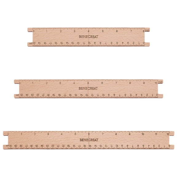 3Pcs Wooden Floss Winder Board 8/10/ 12inch Rectangle Quilting Rulers Sewing Tool for DIY Tailor Craft Tool Drawing Measuring Supplies for making