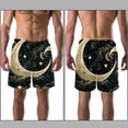 thumbnail image 3 of luoweisi Men's Beach Shorts Quick Dry Swim Trunks with Mesh Lining Golden Moon L, 3 of 5