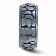 thumbnail image 4 of Finest Gold Edward Mirell Titanium Blue Anodized Brushed 10 mm Band - Size 10, 4 of 7