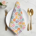 thumbnail image 2 of Easter Eggs Cloth Napkins, Colorful Eggs Spring Flowers Leaves Rustic Blue Washable and Reusable Dinner Napkins Set of 2, Table Napkin for Kitchen Party Birthday Wedding Hotel Housewarming 20"x20", 2 of 9