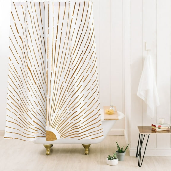 Society6 Modern Tropical Let The Sunshine In Shower Curtain 71" x 74"