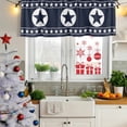 thumbnail image 6 of 2 Pack Valances for Windows, Western Star Ethnic Window Valances for Living Room/Bedroom/Bathroom, Navy Blue Texas Ethnic Stars Vintage Light Filtering Kitchen Curtain Valance 42"W x12" L, 6 of 9